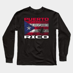 Puerto Rico Flag Puerto Rico Coqui Love Boricuas and Frogs Long Sleeve T-Shirt